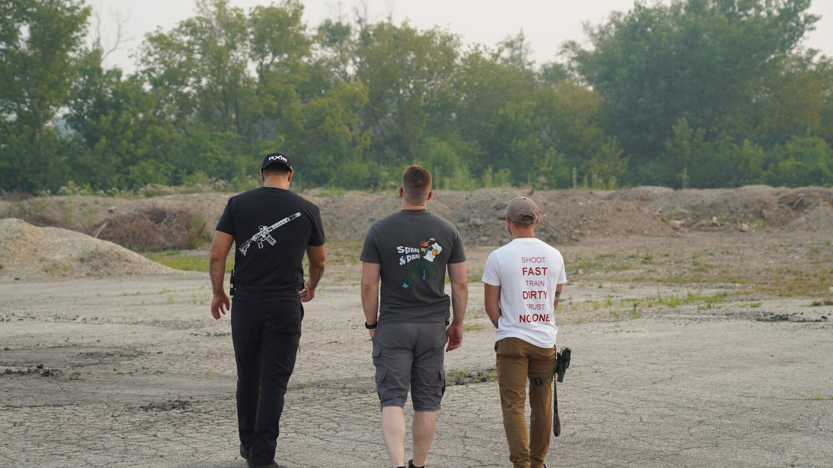 ESR Collective crew walking outside Eagle Sports Range